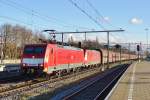 Weisspunkt-Kohlezug mit 189 046 passiert Boxtel am 6 Dezember 2014.