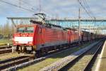 Eine der viele über Boxtel umgeleitete Kohlezuge -hier mit 189 042- fahrt südwarts am 6 Dezember 2014.  