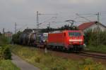 189 022-7 mit gem. GZ  in Nauheim (bei Gro Gerau) am 03.08.2010