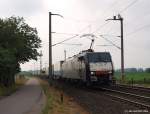 ES 64 F4-281/ 189 281-9 von MRCE Dispolok fhrt am 22.7.10 mit einem Nor-Cargo bei Jbek weiter gen Norden.