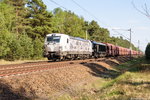 br-6193-vectron-ac-ms/494838/x4-e---610-22000-loks X4 E - 610 '22.000 Loks' (193 610-3) & X4 E - 613 (193 613-7) MRCE - Mitsui Rail Capital Europe GmbH für DB Cargo mit einem Falns Ganzzug von Ziltendorf nach Hamburg bei Friesack. 07.05.2016