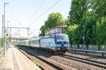 193 298-7 ELL - European Locomotive Leasing für ČD - České dráhy a.s. mit dem EC 174  Robert Schumann  von Praha hl.n. nach Hamburg-Altona in Friesack. 08.05.2018