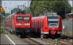 Gleiche RE-Linie aber verschiedene Fahrzeuge...Abwechslung auf der RE Linie 11 (Rhein-Hellweg-Express) zwischen Mnchengladbach und Hamm in Form von 112 162 mit RE nach Hamm und 425 058+425 057 in