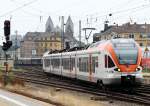 VIAS 403(Stadler Flirt, 0428 137-4/0828 337-6/0828 237-8/0428 637-3)als RB nach Frankfurt Hbf hier bei der Einfahrt in den Koblenzer Hauptbahnhof festgehalten. 12.09.2013