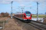 Als Ersatz fr einen ausgefallenen RE 5 Dosto-Park(Rostock-Neustrelitz-Berlin- Lutherstadt Wittenberg)verkehrte heut als RE 33109 dieser unerkannt gebliebene Flirt der Baureihe 427.
