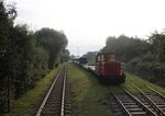 Blick in das Bahnhofsgelnde von  Wangerooge  am Morgen des 28. August 2016.