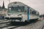 THURBO/Seehäsli: THURBO Steuerwagen 231-2 (ehemals SZU) für die Strecke Radolfzell-Stockach in Radolfzell im Dezember 2004.