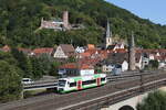 650 403 bei der Ausfahrt aus Gemnden am 8. August 2022.