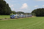 430 024 und 430 004 waren am 7. August 2024 bei Axdorf in Richtung Mnchen unterwegs.