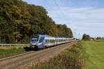 430 008 war am 9. Oktober 2024 bei Hufschlag in Richtung Rosenheim unterwegs.