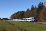 430 009, 430 004 und 430 020 waren am 30. November 2024 bei Hufschlag in Richtung Salzburg unterwegs.