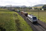 187 301-7 mit einem sprlich beladenem Containerzug am 19.