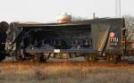Wagen 3 des Zugunfalls, ERR/DB Shimmns, Padborg 02.12.2013