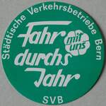 (233'585) - SVB-Kleber fr Fahr mit uns durchs Jahr am 9.