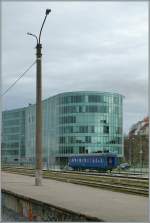 Ein ziemlicher Kontrast zum Bahnhof zeigt das moderne Verwaltunggebude der  Eesti Raudtee .