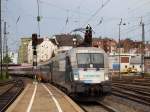 Am nchsten Tag ging es nach Ulm Hbf wo ich auf den Siemens Taurus wartete. Hier fhrt 1116 038-9 (Siemens) mit dem EC 112 in den Bahnhof Ulm ein.