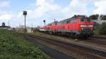 Eisenbahnbilder/361570/218-380-4--281-xxx-x-mit 218 380-4 + 281 xxx-x mit SyltShuttle in Westerland (19-08-2014)