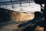 Winterstimmung bei der Durchfahrt eines IC in Palzieux.
Januar 1995