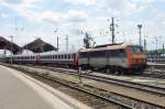 Am 1 Juni 2014 schleppt 26167 einer belgischen EC aus Strassbourg Gare Central.