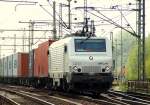 Akiem Alstom Prima 37511(9187 0037511-9 F-VCL)mit Containerzug in HH-Harburg. 28.4.12