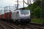 Alstom/Akiem Prima E37031 bei der Durchfahrt in HH-Harburg. 17.05.12
