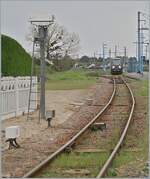 Der SNCF Schmalspur Dieseltriebwagen X 74503 bei unerklärlich langen fahrplanmässigen Halt in Gièvres, wo Anschluss an Züge der Strecke Vierzon - Saint-Pierre-des-Corps besteht.