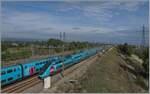 Duplex/863446/zwei-sncf-uoigo-tgv-zuege-sind Zwei SNCF UOIGO TGV Züge sind in schneller Fahrt auf der Schnellfahrstrecke LGV Méditerranée von Combe-la-Ville nach Saint Louis LN5 unterwegs. Das Bild entstand bei Kilometer 577.3 bei Lapalud. Im Bild der SNCF OUIGO 7851 von Paris Gare de Lyon nach Nice-Ville mit den Rame 778 und 779 (rechts im Bild) und der SNCF OUIGO 7842 von Marseille St-Charles nach Lille Flanders mit den TGV Rame 787 und 780.

1. Oktober 2024