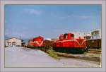 9110 und 9420 in sonntglicher Ruhe in Korinthos. 
(April 1996/Gescanntes Negativ)