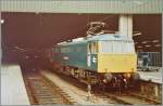 Britisch Rail Class 86 in Euston.
Sommer 1984/Fotografiertes Foto.
