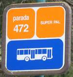 (267'223) - Andorra-Haltestellenschild - Pal, Super Pal - am 18.