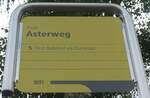 (226'496) - STI-Haltestellenschild - Thun, Asterweg - am 17.