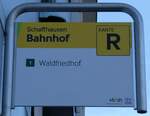 (281'106) - vb/sh-Haltestellenschild - Schaffhausen, Bahnhof - am 10.