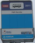 (156'610) - ARRIVA-Haltestellenschild - Groningen, P&R Zernike - am 18.