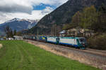 412 006 und 412 020 mit einem Walter-KLV am 7. April 2017 bei Freienfeld in Sdtirol.