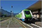 Der Trenord ETR 421 018 ist von Milano an seinem Ziel Bahnhof Domodossola angekommen.