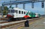 Ein FER Dieseltreibwagenzug bestehend aus ALn 668 013 und Ln 880 023 in Rimini
17. Sept. 2014