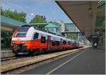 Der neue ÖBB ET 4748 002-4 wartet in Bregenzu auf die Abfahrt nach St.Margrethen.  

19. Juni 2023