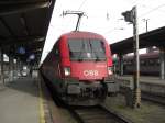 106 026-5 kurz nach der Einfahrt in den Salzburger Hauptbahnhof am 30.