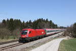 1016 050 schiebend in Richtung Ssalzburg am  EC 113  am 1.