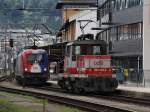 br-1063-1163/136511/die-1163-006-und-die-1116 Die 1163 006 und die 1116 003 (EM Frankreich) am 11.07.2009 auf Gleis 1 im Salzburger Hbf.
