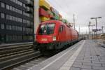 1116 120-7 bei der Einfahrt in den Salzburger Hauptbahnhof am 11.