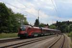 1116 213-0 bei der Einfahrt in den Bahnhof von Assling am 14.