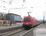 1116 249-2 bei der Einfahrt in den Bahnhof von Rosenheim am 8.