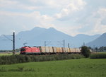 1116 158-7 mit dem  Innofreight-Zug  aus Freilassing kommend am 9.