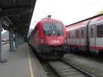 1116 130-4 nach der Einfahrt in den Salzburger Hauptbahnhof.