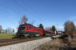 1116 218 aus Salzburg kommend bei bersee am Chiemsee.