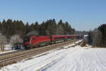 1116 207 mit einem Railjet am 26.