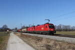 1116 192 & 1116 279 mit einem gemischten Gterzug auf dem Weg nach Salzburg am 28.