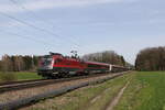 1116 218 war am 26. Mrz 2024 bei Brannenburg in Richtung Innsbruck unterwegs.