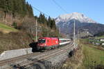 1116 104 war mit dem  Transalpin  auf dem Weg nach Wrgl. Aufgenommen am 10. November 2024 bei Pfaffenschwend.